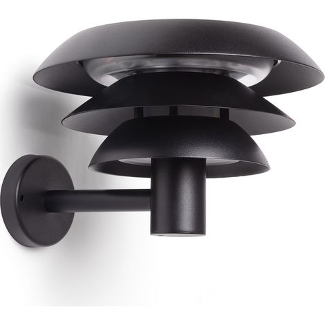 Aplique de Pared Exterior Solar LED 1,5W Acero Inoxidable Biel Negro (1/5)