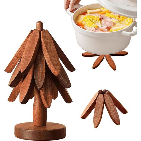 Dessous De Plat Arbre sous-Verre Résistant À La Chaleur Décor De Noël Dessous-de-Plat en Bois pour Plats Chauds Pour Cuisine Casseroles Chaudes Poêles Bols Assiettes Maison (1/5)