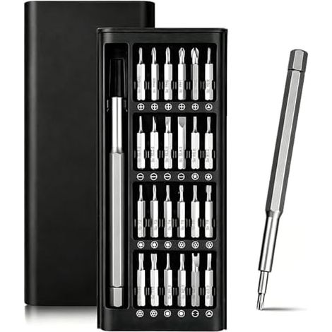 Kit Tournevis de Précision,Mini 24 en 1 Set Outils Portables,avec T2/T3/T4/T5/T6/T8/T10/T15, Cruciforme PH000/PH00/PH0/PH1/PH2,Triwing Y1,etc,pour la Réparation Phone,Laptop,Caméra,Montres - (1/5)