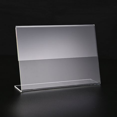 SHINING HOUSE Portaetiquetas de acrílico transparente, portaetiquetas de precio, 10 piezas de portatarjetas para exhibición de letreros, soportes de exhibición transparentes para estantes, mercancías  (1/4)