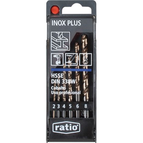 Juego de 6 Brocas HSS-Co Inox Plus RATIO (1/2)