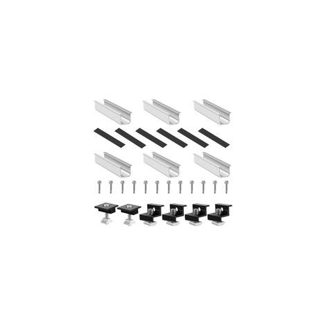 Support de Panneau Solaire, Kit de Montage Solaire, Fixation Panneau Solaire de 30 à 35 mm réglables, Solaire Photovoltaïque pour 2 panneaux, avec écrous et Vis, Support de Centrale de Balcon (1/5)
