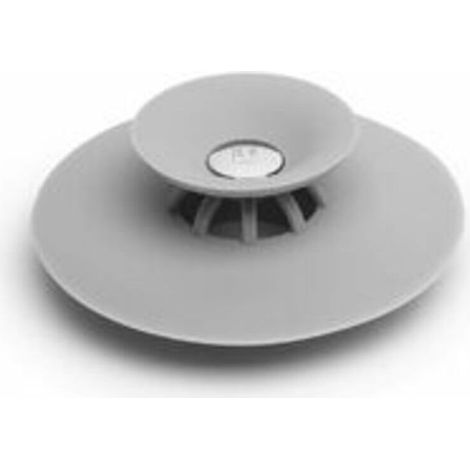 Flex Drain Stop. Bonde de baignoire et douche, avec fonction attrape-cheveux, coloris gris. (1/4)