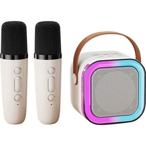 Enceinte Bluetooth - Karaoké - Microphone Sans Fil - Haut-Parleur Portable Pour Salle De Séjour Ou Extérieur - 1 Pièce (1/5)