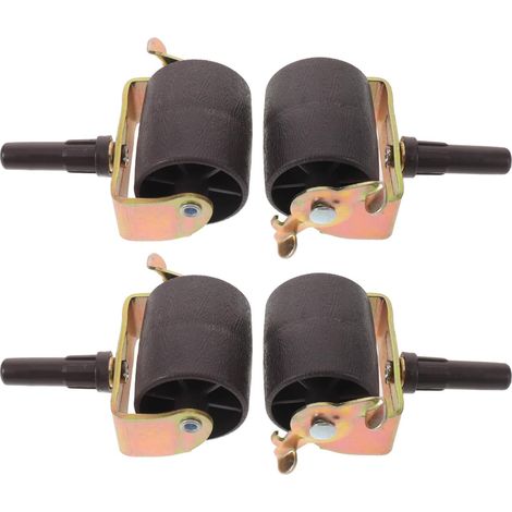 roulettes Robustes avec Inserts Douille Lot de 4 pour Cadre de Lit en Métal Protection du Sol et Installation Facile, pour Chambre à Coucher (1/5)