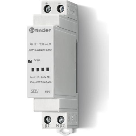 Alimentation Opta (Série 8A) 0,63A IN : 110 à 240V AC OUT : 24V DC 12W TBTS FINDER 781212302482PAS