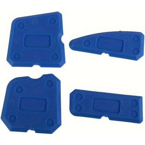 1 jeu, Applicateur de mastic en silicone multifonction, Jeu de 4 raclettes, Outil de jointoiement, Incontournable pour l'amélioration de la maison, Fonctionnement manuel, Pas besoin d'électricité, App (1/5)