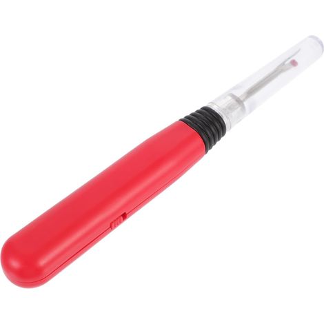 Découseur à Couture Rouge avec Lumière, Outil de Coupe-fil en Pp et Acier Inoxydable, Poignée Antidérapante Confortable pour Travaux de Couture Précis (1/5)