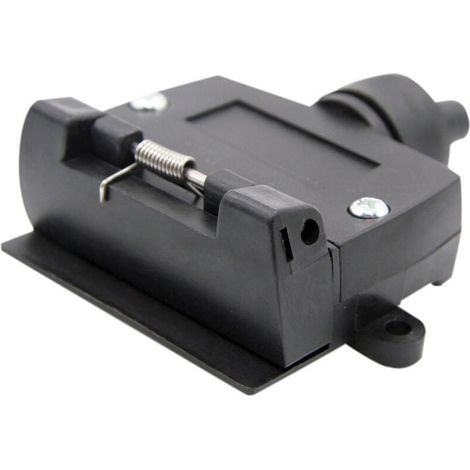 Connecteur plat étanche 7 broches mâle et femelle 12 V pour remorques, camions, caravanes et camping-cars, embout à visser. (1/4)