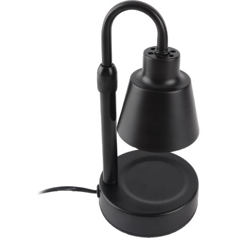 Lampe chauffe-bougie avec variateur, minuterie, hauteur réglable, style rétro, décorative, pour faire fondre la cire des bougies, avec 2 ampoules et prise européenne (noire). (1/5)