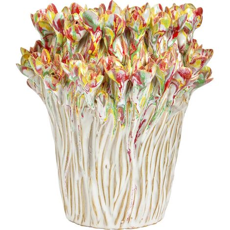Vase en céramique bouquet coloré 22 x 24 x 22 cm