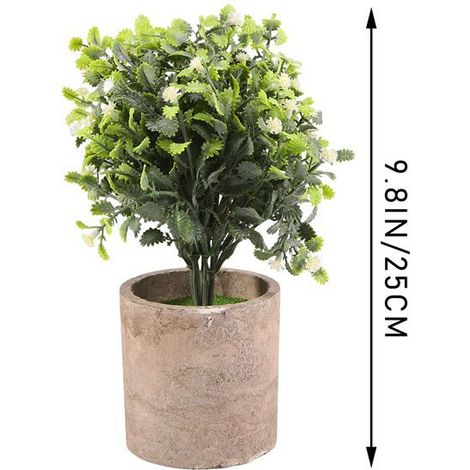 1 ensemble de plantes en pot écologiques en plastique vert, plantes en pot simulées, mini bonsaï de bureau, 25 cm.