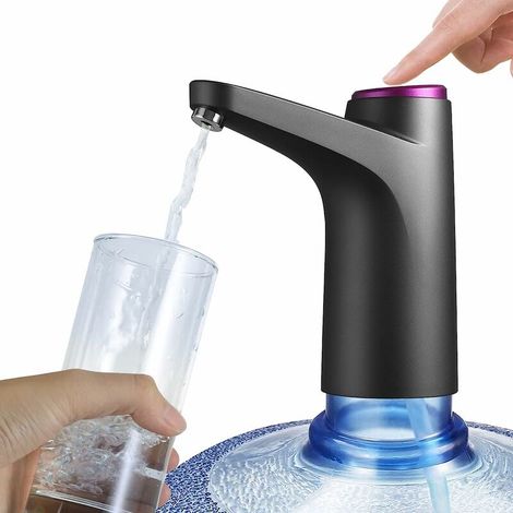 Green Mobility-Distributeur d'eau en Bouteille USB chargeant ,pour Bouteille Universelle de 5 gallons (Noir) (1/5)