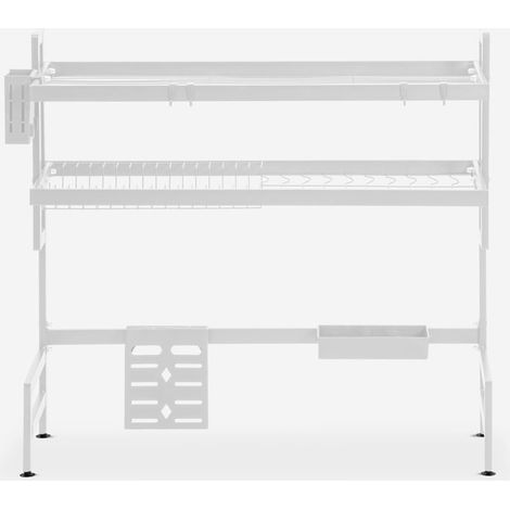 Égouttoir à vaisselle évier de cuisine gain de place 95x27x79 Teket - Blanc