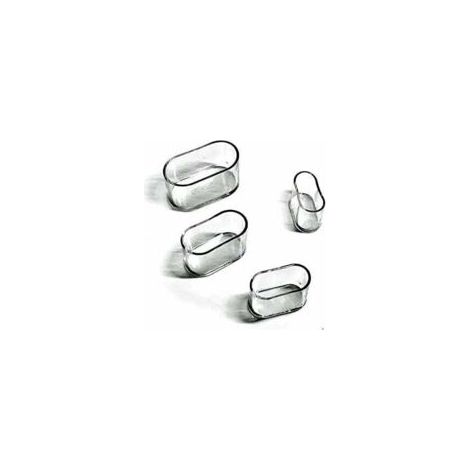 Protectores para patas de sillas ZVD, almohadillas ovaladas de silicona para patas de muebles, fundas para mesas, protectores antiarañazos para suelos, 8-24 piezas, transparente/24 piezas, 15 x 30 mm (1/4)