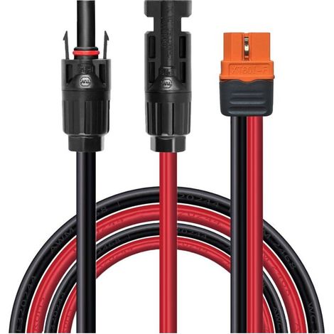 Solarladekabel, Solarstecker auf XT60i-Adapter, 12 AWG XT60i-F Solarpanel-Anschlusskabel, kompatibel mit EcoFlow DELTA tragbaren Powerstations (1,5 (1/5)