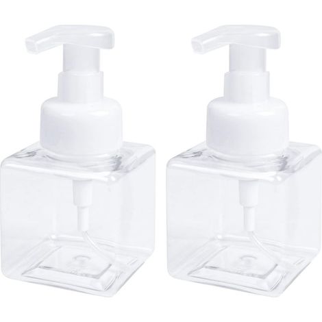 Set mit 2 Schaumseifenspendern, 250 ml (8,5 oz) – Leere Pumpflasche für Küche oder Bad – Handseife, Gesichtsreiniger (1/5)