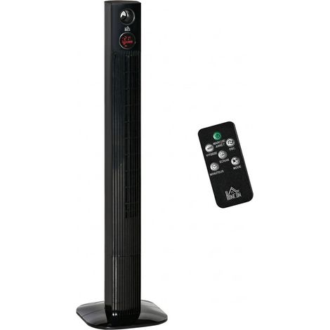 45W Turmventilator – Fernbedienung – 12 Stunden-Timer – 70°-Oszillation – 3 Geschwindigkeitsstufen – Aromadiffusor – Schwarz