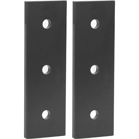 2 Stück Verbindungsplatte aus Aluminiumlegierung mit 3 Löchern, flache Reparaturhalterung für Möbel 3030 (1/5)