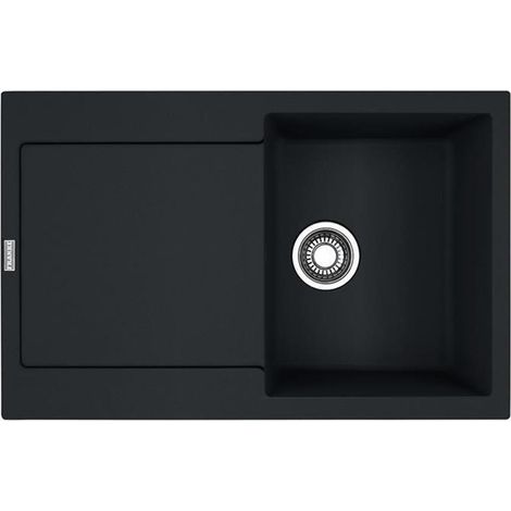 Franke Einbauspüle Maris MRG 611-78 Fragranit+ Black Matt, Excenterbedienung (Druckknopf) (1/3)
