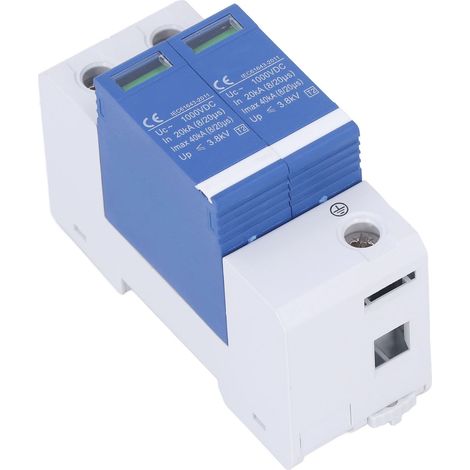 Parafoudre Photovoltaïque 1000V DC - Dispositif de Protection contre les Surtensions 2 Pôles (1/5)