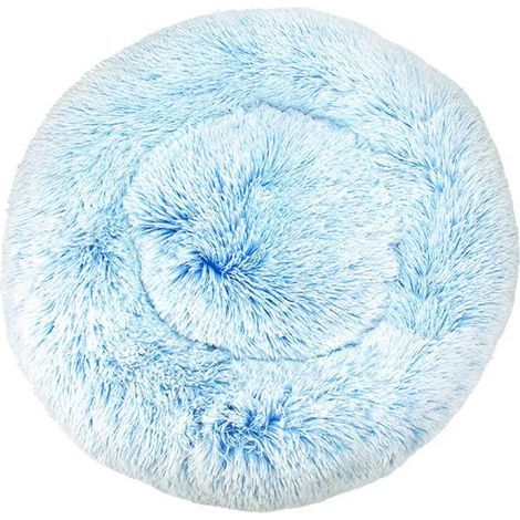Lit pour chat, coussin moelleux, doux lavable pour chiens chats (dégradé bleu, 50 cm), Ensoleillé (1/5)