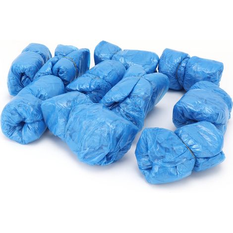 100 housses de chaussures jetables PE épaissies imperméables protectrices pour pluie maison (1/5)
