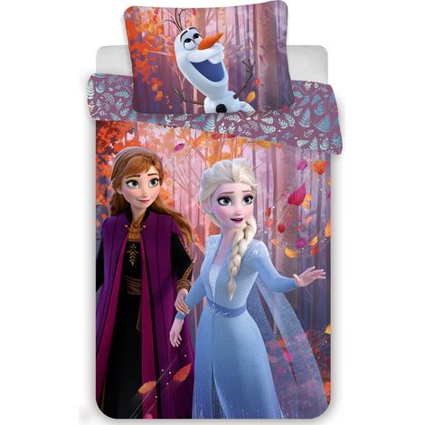 Disney Frozen Baumwolle Bettwäsche Bettbezug 140x200 cm & Kissenbezug 70x90 cm