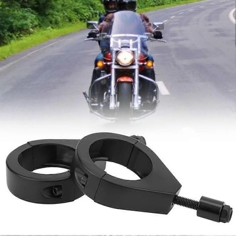 41 mm Metallbeschichtete Motorrad-Blinkerhalterung, Halterklemmen, Montagezubehör, Schwarz