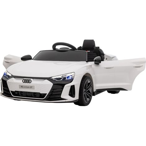 Voiture électrique enfant Audi RS e-tron GT blanche avec ceinture de sécurité et télécommande, 103 x 58 x 41 cm (1/5)