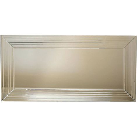 Specchio Cavezzo, Forma Rettangolare, Materiale Struttura in Legno Nobilitato, 2.2x65h cm Argento