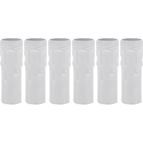 Couvre-Bougies Lustre Blanc 3.15X0.98 Pouces Manchons Fer E14 Cache Douille Base Lampe Bougie Accessoire ÉClairage Salon Salle À Manger (1/5)