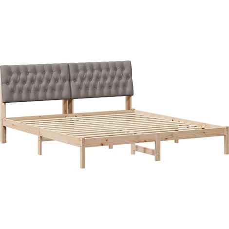 Maison Exclusive - Letto con Testiera Rivestita con testiera Marrone 180 x 200 cm
