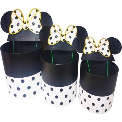 Blumenkasten, 3 Stück runde weiße Micky-Rosetten
