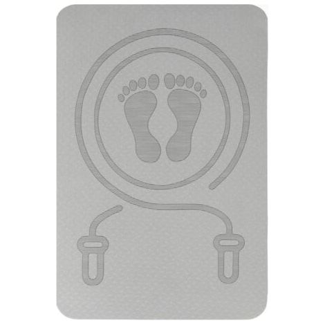 Tapis de corde à sauter (gris), tapis de fitness antidérapant et amortissant, équipement de fitness à domicile, 40 x 60 cm (0,6 cm d'épaisseur) (1/5)