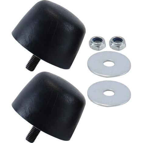 Lot de 2 butées de pare-chocs/capot en caoutchouc noir, compatibles avec Jeep Wrangler 1987-1999, 1997-2017 et JK 2018, KJ71051BK (1/5)