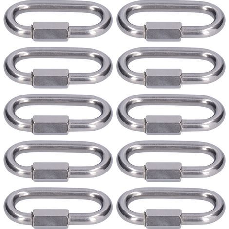 10 Pièces Rapides Maillons de Jonction Résistants, Installation Facile pour Chaînes Miniatures M3.5