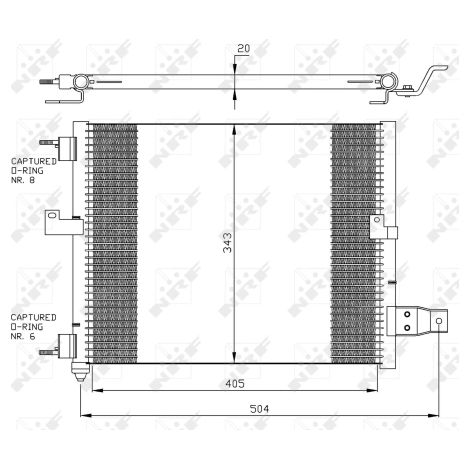 Condenseur, climatisation NRF 35360 HYUNDAI 9760602000 9760602200 S9760602200