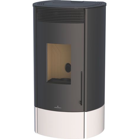 BRONPI - Estufa de Pellet Color Marfil con Wifi Incluido De Serie Modelo MILA-MF de 11 kW