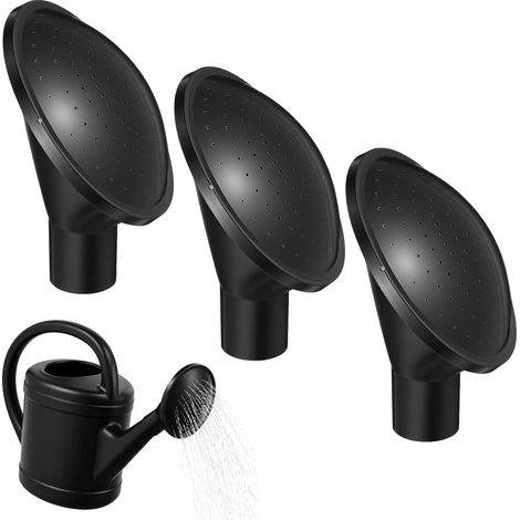 Set mit 3 Ersatz-Sprühköpfen für Gießkannen, Ersatzdüsen-Set für Gießkannen, Durchmesser 23 mm, schwarzer Clip-on-Sprühkopf für Sämlinge und Pflanzen (1/5)
