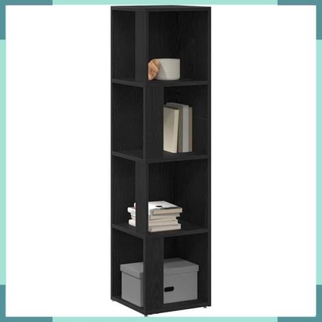 Étagère d'angle - 862692 - Chêne noir - 33 x 33 x 132 cm - Bois d'ingénierie (1/5)