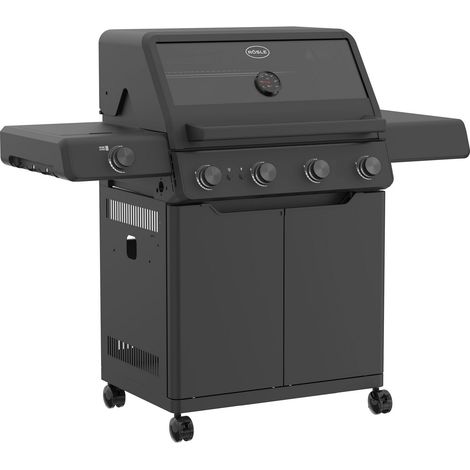 RÖSLE ALLFLAME Prime 4 Barbecue a gas, 4 bruciatori (3.5 kW ciascuno), PRIMEZONE, sistema grill Vario+, superficie di cottura 70 x 45 cm, griglie in ghisa, alluminio fuso (1/4)