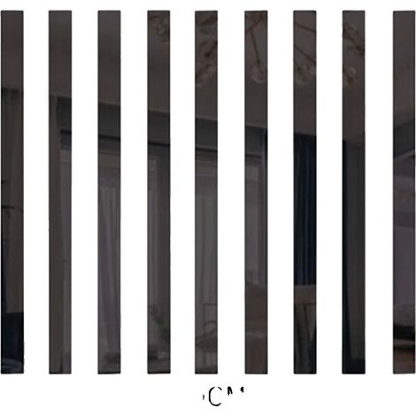 Autocollant Mural en Mosaïque, Design Élégant, Application Facile, noir (1/2)