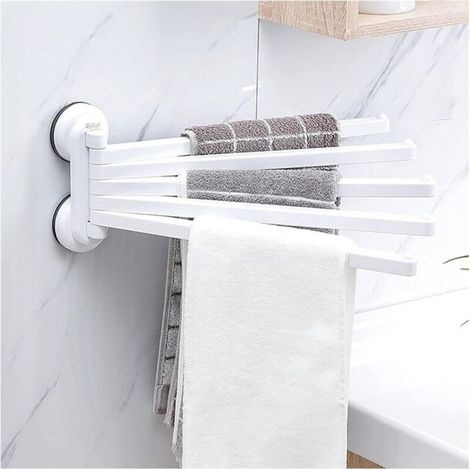 Wall-mounted towel rack, foldable bathroom shelf, drill-free installation, foldable bathroom shelf (1/5)