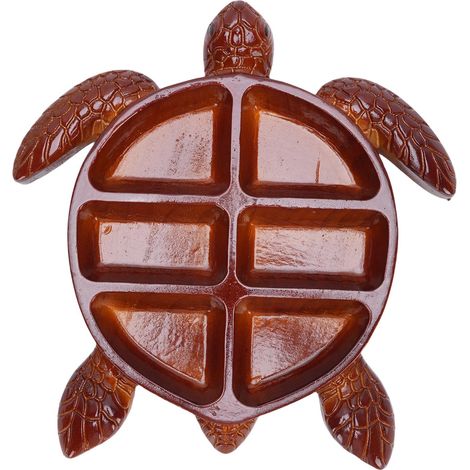 Plateau Service Aliments Unique Réutilisable Bois – En-cas Noix Charcuterie Fromage Fruit Tortue (1/5)