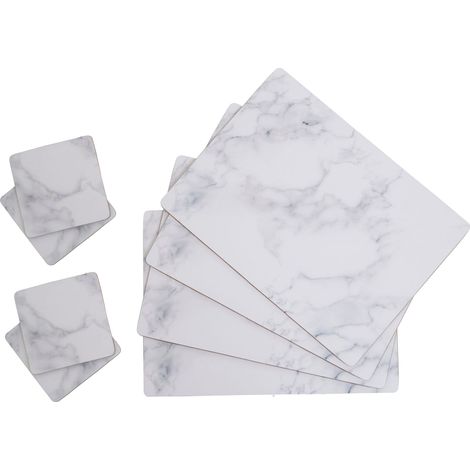 Interiors by Premier Stylish 8Pc Cork Placemats And Coasters, Practical Design Placemats, Heat Resistant Placemats And Coasters (1/5)