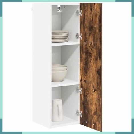 884334 Armoire suspendue Chêne fumé 30 x 31 x 100 cm Bois d'ingénierie (1/5)