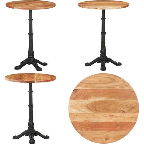 vidaXL Bistrotisch Ø60x76 cm Akazie Massivholz (1/5)