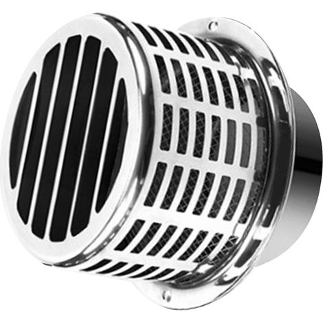 Hotte de ventilation ronde 150mm en acier inoxydable 304, grille de sortie d'air étanche, cache de conduit de hotte aspirante, anti-rouille. (1/5)