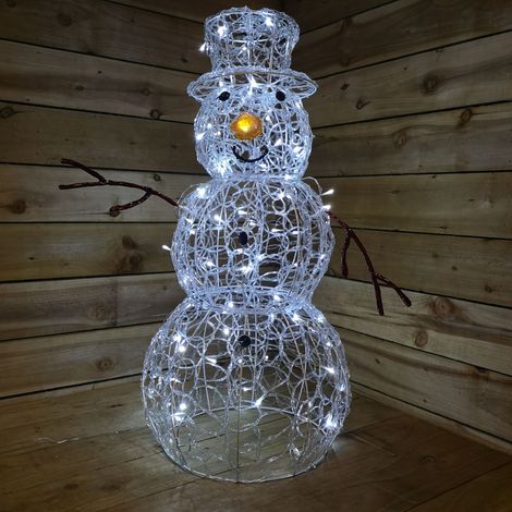 Premier Indoor Outdoor Christmas 90cm Lit Soft Acrylic Snowman With 80 White LED (1/5)